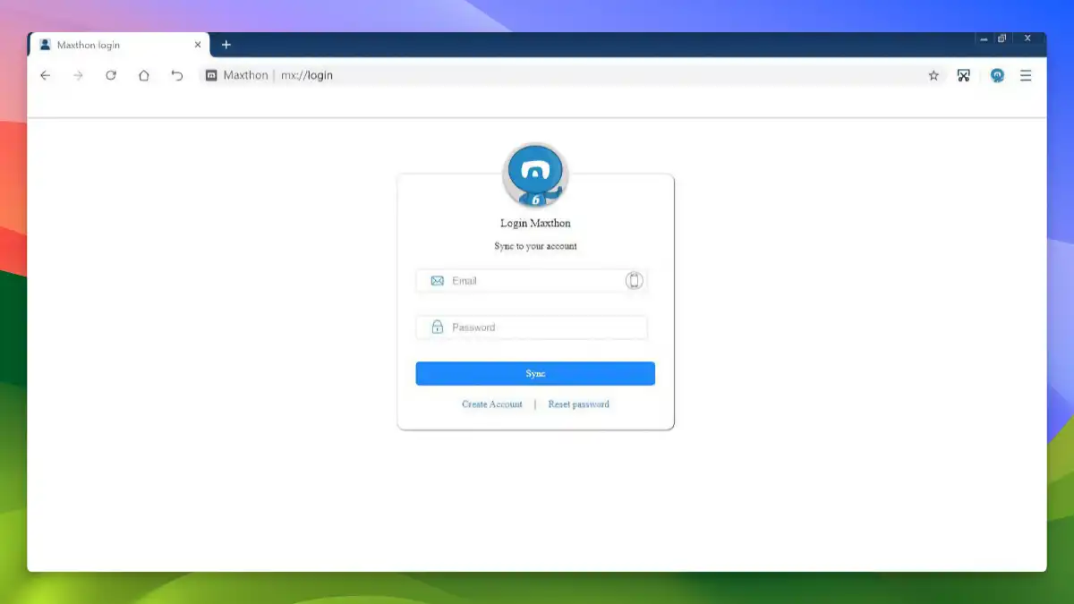 Maxthon - Cloud synchronization - 01