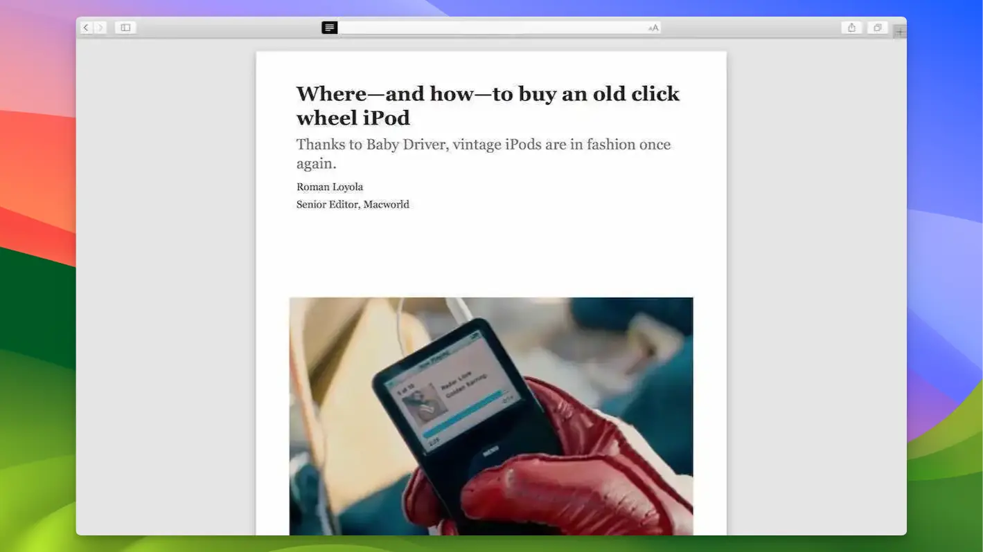 Safari - Reader mode - 04