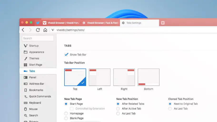 Vivaldi - Manage tabs - 01